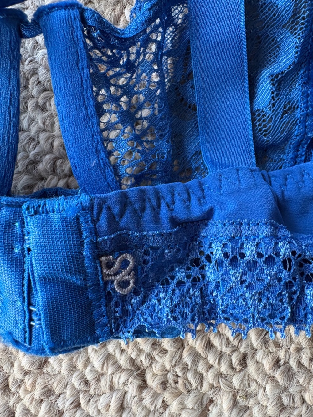 Simone Pérèle Blue Lace Bra 36C French Luxury Lingerie Glam Chic Designer - Picture 4 of 6